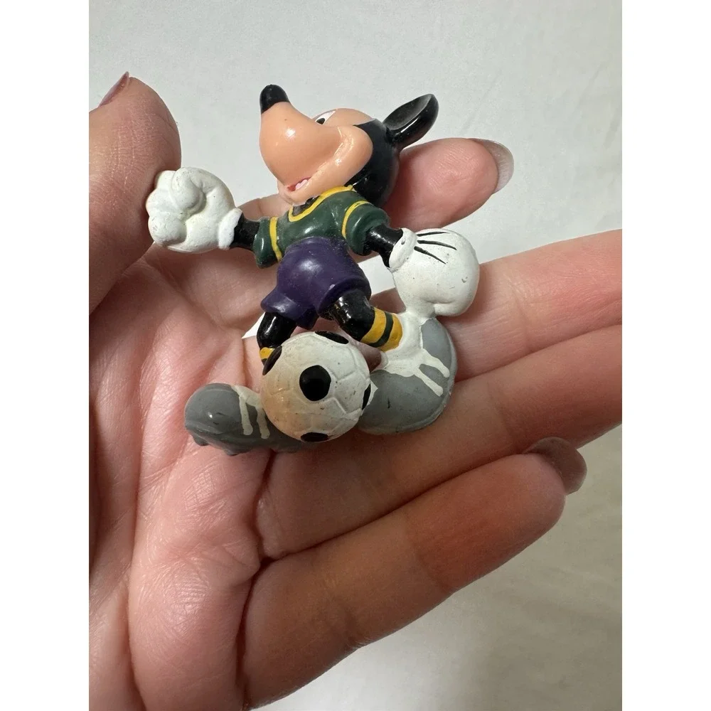 Disney Mickey Mouse Playing Soccer Miniature Figurine Toy Decoration Sports